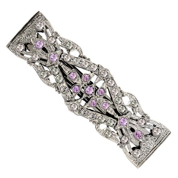 Amethyst Bridal Hair Barrette