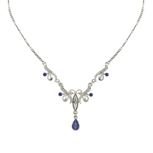 Sapphire Vintage Wedding Necklace