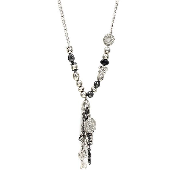 Chains & Charms Tassel Y Necklace