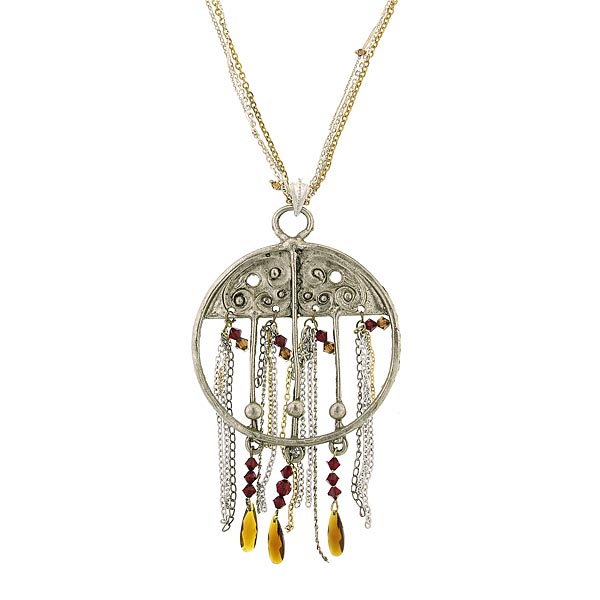 save on T.R.U. Ethiopian Tassel Chain Extra Long Pendant Necklace