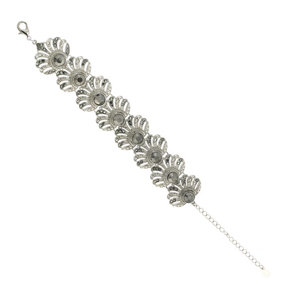 Stardust Sparkle Silver Shell Bracelet